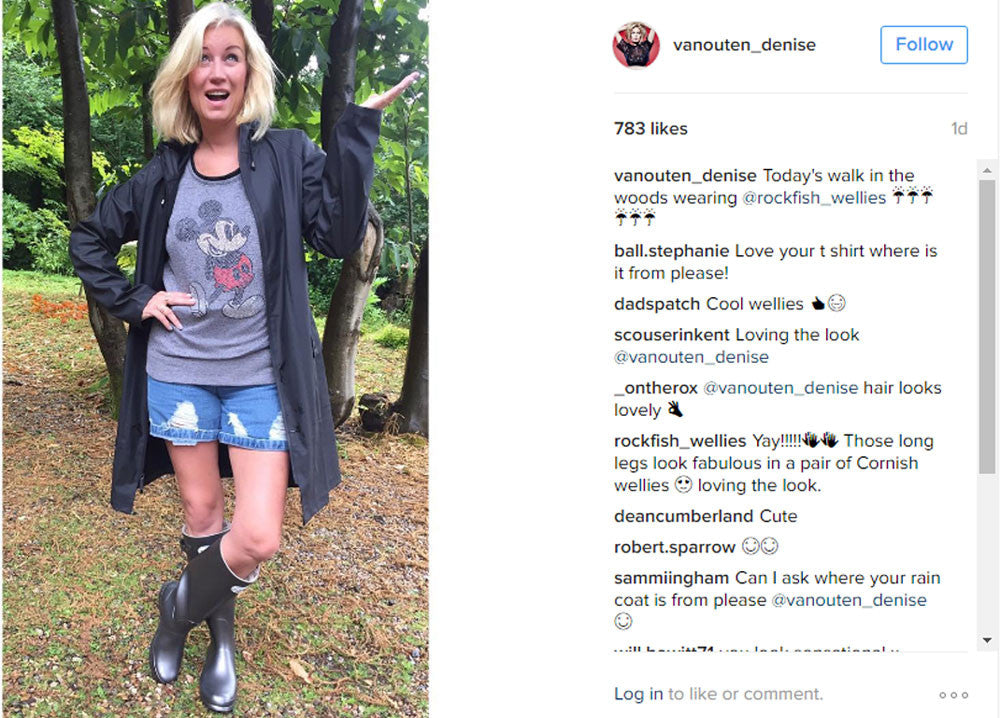 Another gorgeous celebrity wearing Rockfish Wellies